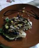 Cogollos a la plancha con pico de gallo y anchoas