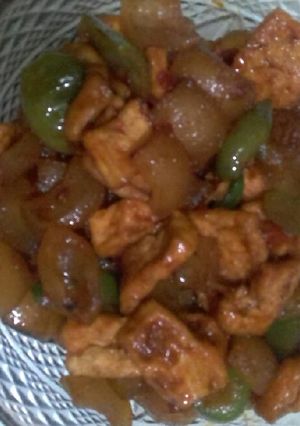 Foto resep Oseng kikil tahu cabe