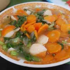 Oseng sawi wortel bakso রেসিপির প্রধান ছবি