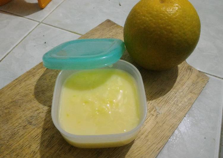 Langkah Mudah untuk Menyiapkan Silky Pudding Jeruk Baby-MPASI (7m+) Anti Gagal
