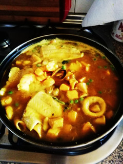 Una foto de Sopa de marisco con Hierbabuena