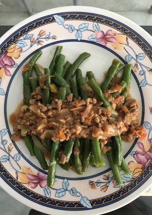 Foto resep Baby buncis tumis daging