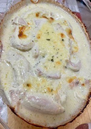 4 sajtos csirkemell rizzsel recept fotója