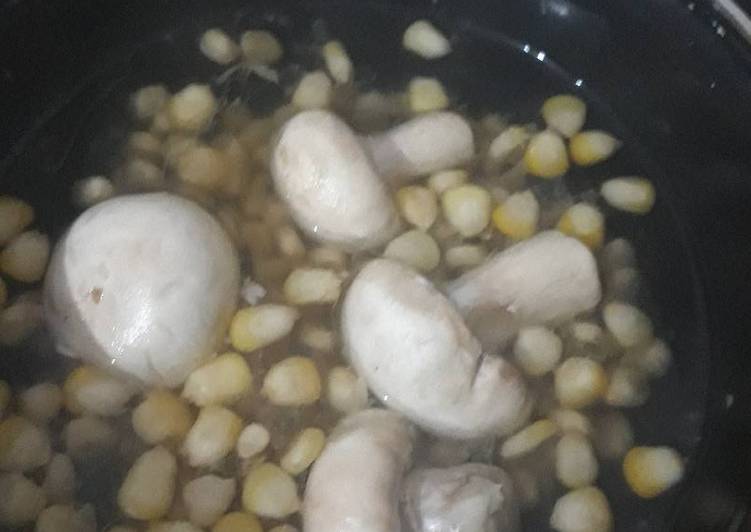 Recipe of Perfect Boiled mushroom Corn soup