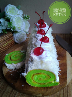 Foto resep Pandan Chiffon Roll Tepung Ketan