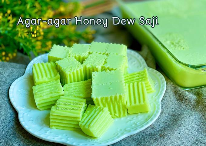 Resipi Agar Agar Honey Dew Saji Oleh Sesimple Loralin Cookpad