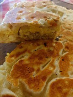 Una foto de Tarta salada de Merluza y Roquefort