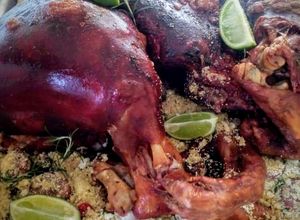 Foto de Pernil assado com barbecue
