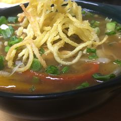A picture of Chicken veg manchow soup.