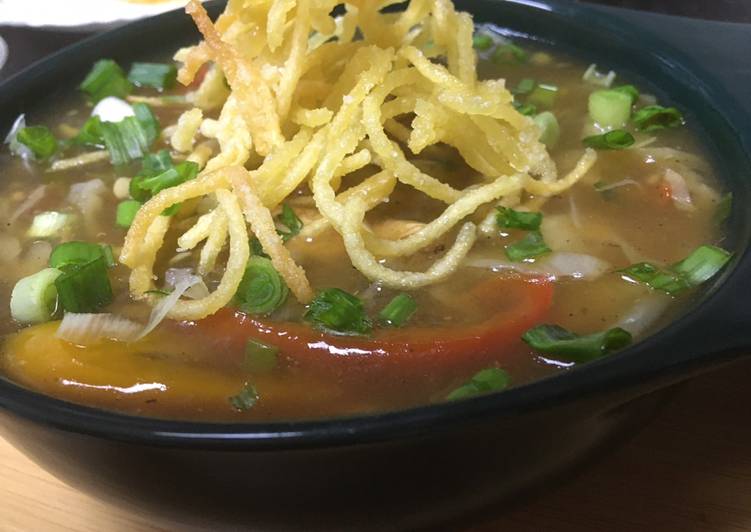 Recipe of Speedy Chicken veg manchow soup