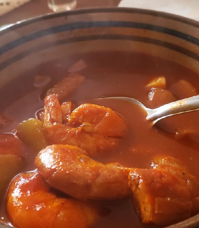 Una foto de Caldo de camarón