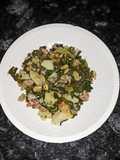 Col kale con patata y pistachos