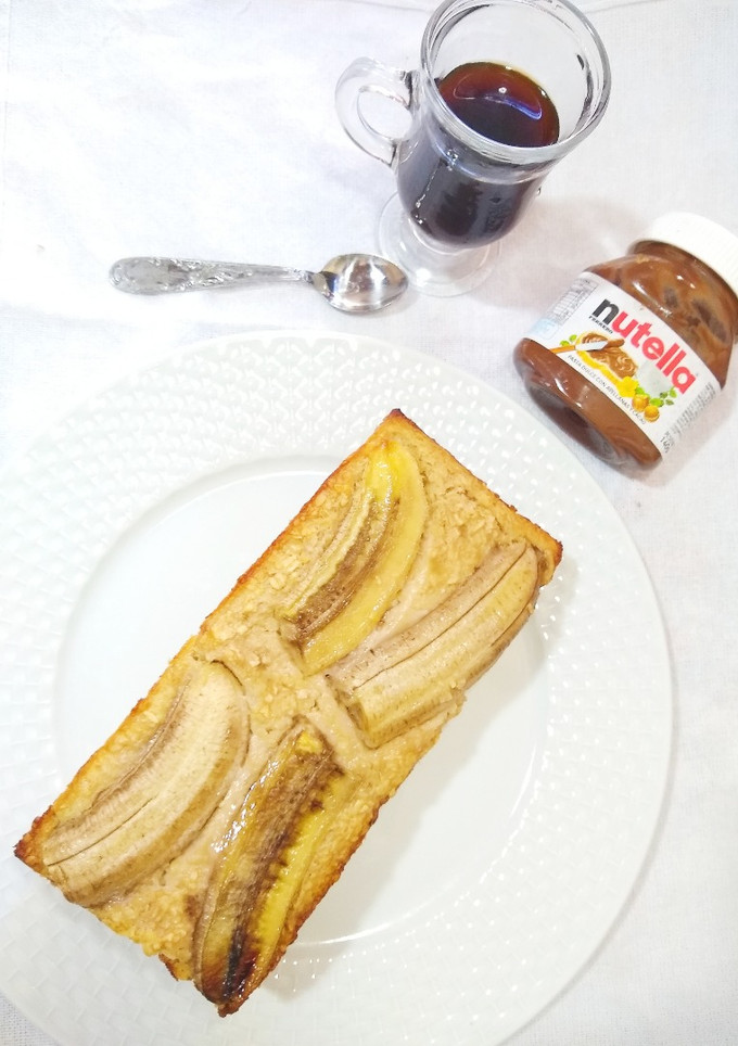Una foto de Budín de Banana y Avena con Nutella