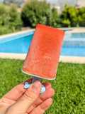 🍓 Helado de frutilla y naranja en palito 🍊