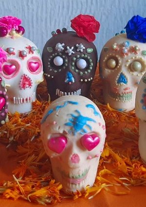 Una foto de Calaveritas de chocolate