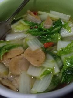 Foto resep Sawi bakso kuah bening