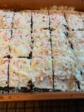 White chocolate peppermint brownies: