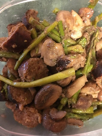 Recipe Sausage, Mushroom, Asparagus Delight the Can Spoil the Tongue Appealing