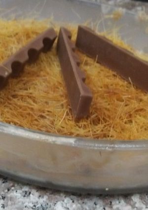 صورة لوصفة تشيز كنافة بالكيندر 😋😋