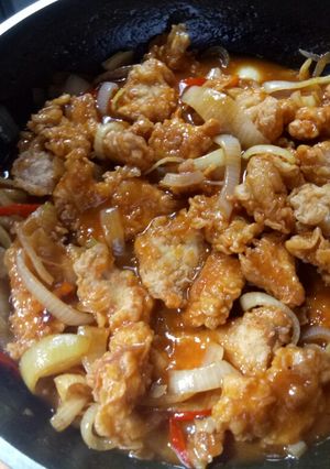 Foto resep Ayam mentega asam manis