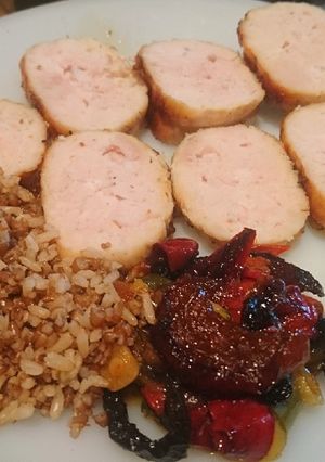 Una foto de Roti de pollo 🐔 a la jardinera