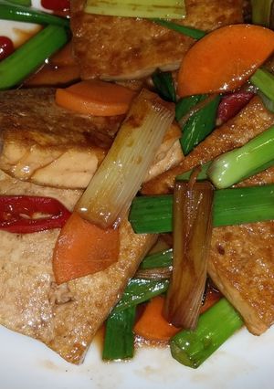 蔥燒豆腐 的食譜成品照片