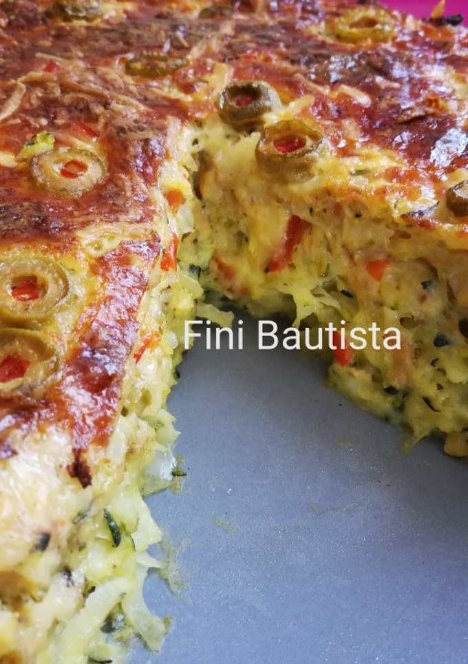 Una foto de Pastel de calabacín y atún