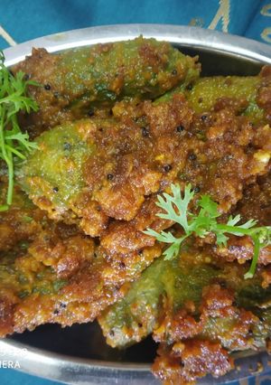 जैन करेला की सब्जी (नो ओनियन, नो गार्लिक)(Jain karela ki sabzi (No onion, no garlic) recipe in hindi रेसिपी मुख्य फोटो