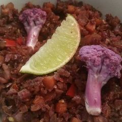Purple Cauliflower Rice A picture of Purple Cauliflower Rice.