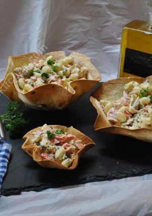 A picture of Macaroni Salad سالاد ماکارونی.