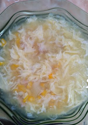 Foto resep Chicken corn-egg Soup