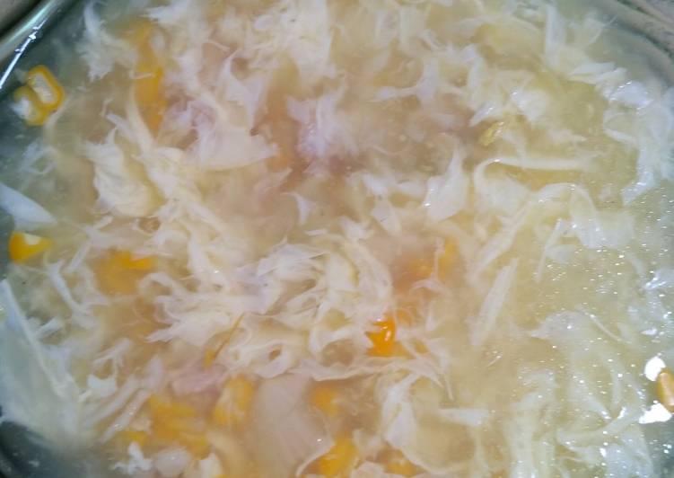 Easiest Way to Cook Appetizing Chicken corn-egg Soup