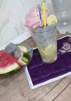 عکسی از دستور یخ تخم شربتی با شربت آبلیمو