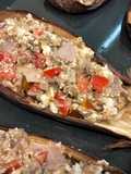 Berenjena rellena de requesón
