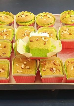 Foto resep Pandan Chiffon Cake Almond tanpa santan (seri 1)
