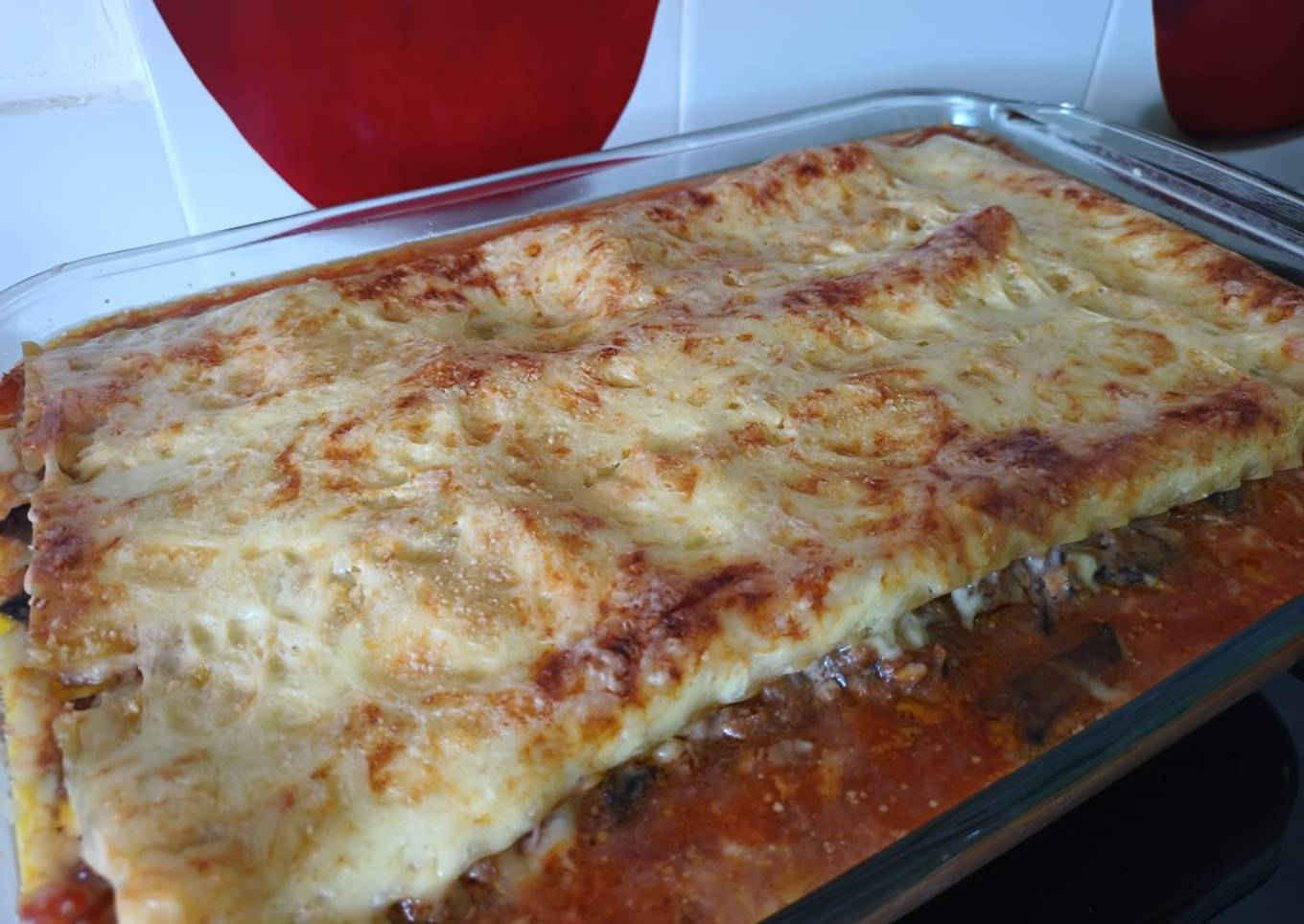 Lasagna Bolonesa en Horno de Aire