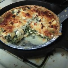 Cheesy Chicken and Spinach Pie A picture of Cheesy Chicken and Spinach Pie.