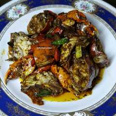 A picture of Kepiting saus hitam.