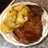 Secreto ibérico con miel al horno con patatas panaderas