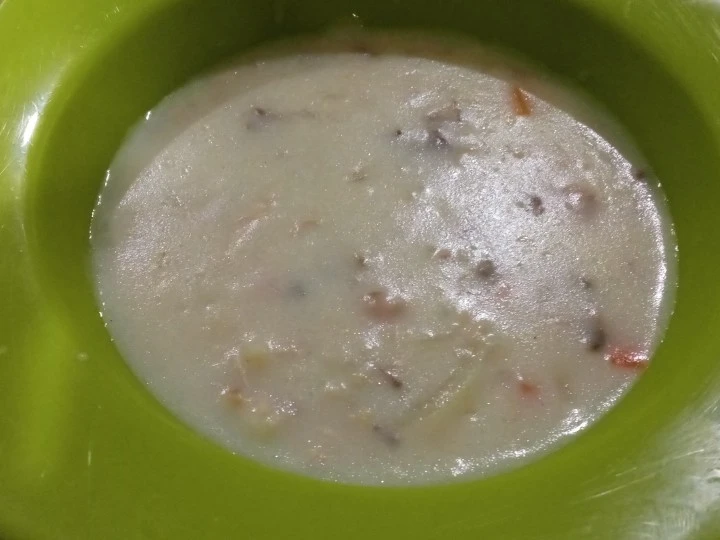 Cara Gampang Menyiapkan Resep Chicken mushroom cream soup mPasi bayi 9 Bulan (W#20) yang  Bikin Ketagihan Anti Ribet, Mantap Sekali