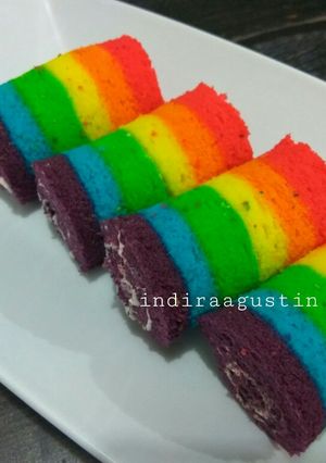 Foto resep Rainbow Rollcake Putih Telur