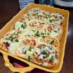 A picture of Savory Rolls with Hollandaise Drizzle.