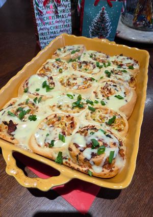 A picture of Savory Rolls with Hollandaise Drizzle.