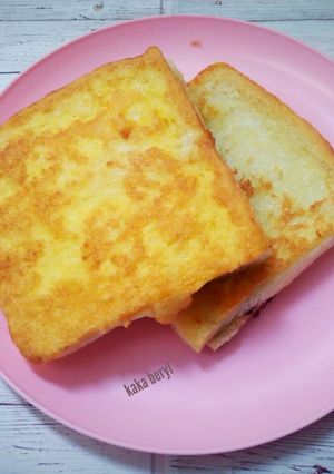 Foto resep Roti panggang keju Milo simple