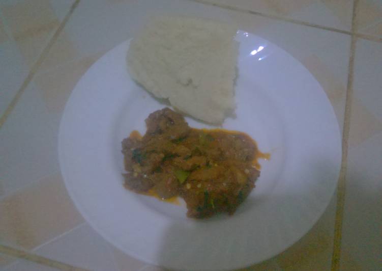 Steps to Prepare Quick Wet beef fry and ugali