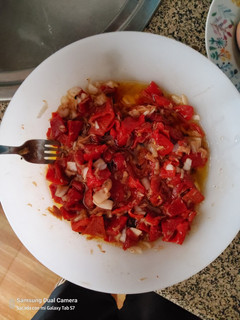 Una foto de Ensalada de pimientos
