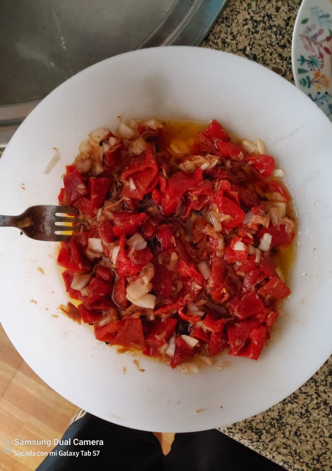 Una foto de Ensalada de pimientos