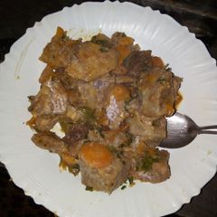 Beef Stew with Arrow root A picture of Beef Stew with Arrow root.