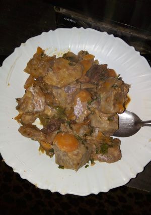 A picture of Beef Stew with Arrow root.