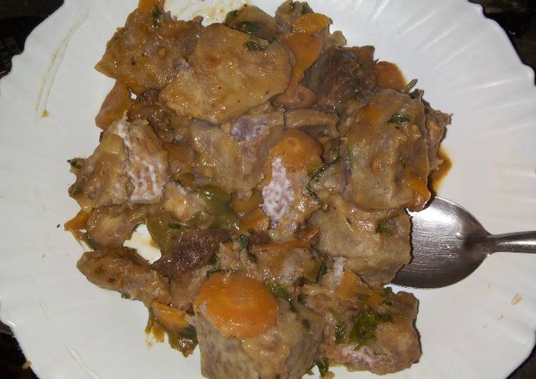 Step-by-Step Guide to Make Favorite Beef Stew with Arrow root